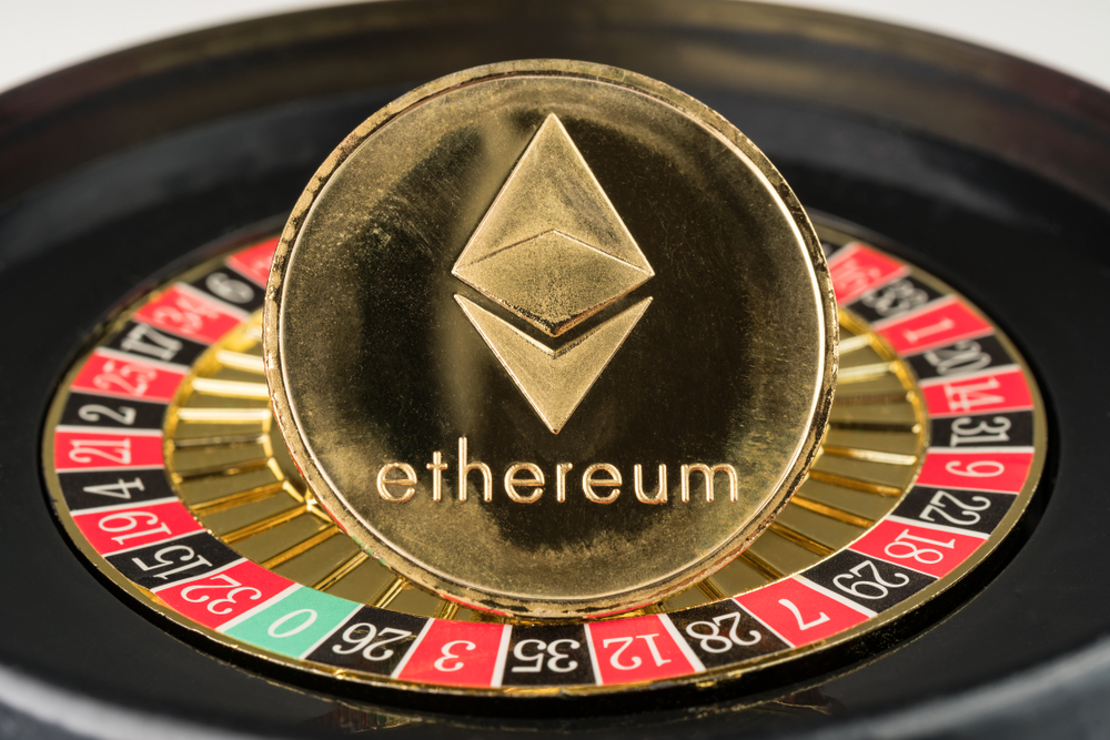 Gold,Physical,Ethereum,Coin,On,Casino,Roulette.,Crypto,Currency,Market