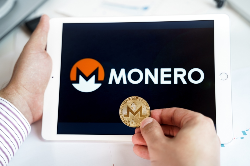 Moscow,Russia,20.07.2021,Logo,Of,Monero,Coin,In,Mobile,Phone.